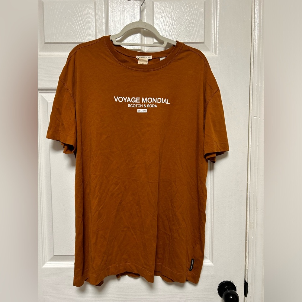 Scotch & Soda Men’s Brown T Shirt Size XXL